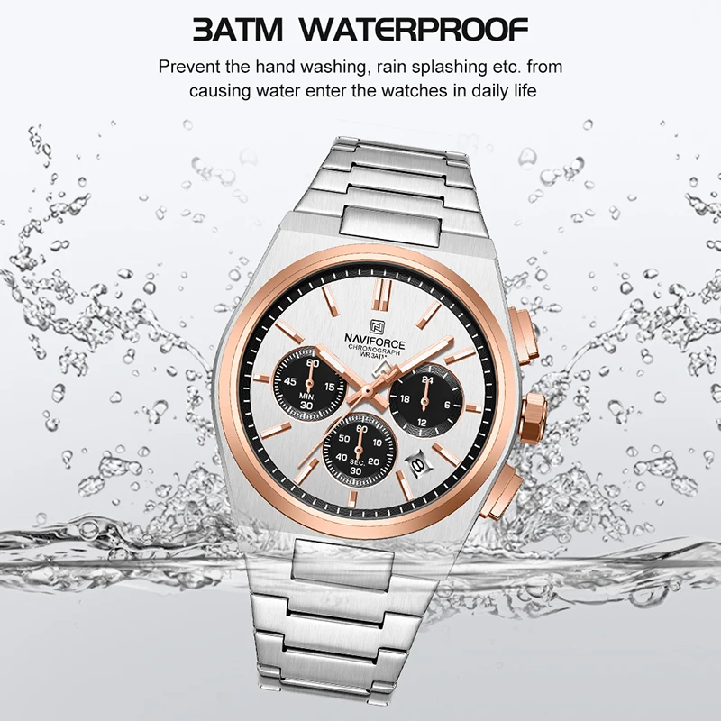 NAVIFORCE NF8048 Men's Chronograph Quartz Watch - Product Image 6